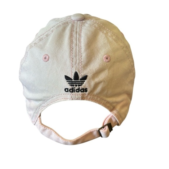 Adidas Light Pink Adjustable Buckle Back Cotton Baseball Cap OS Cotton Women - Picture 2 of 5